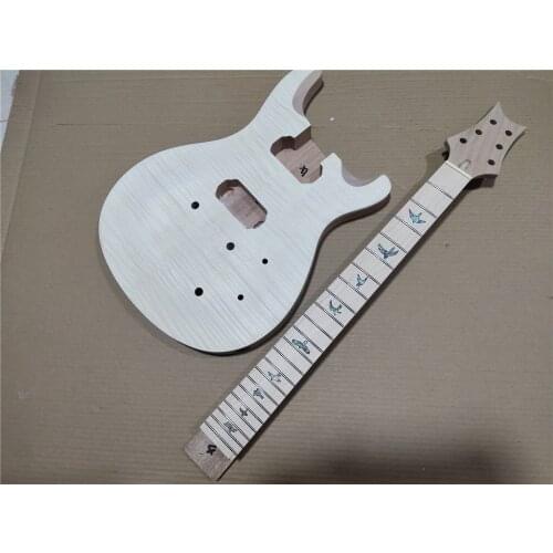 Good 1 Set Unfinished Electric Guitar Neck And Body Guitar Kit DIY Part