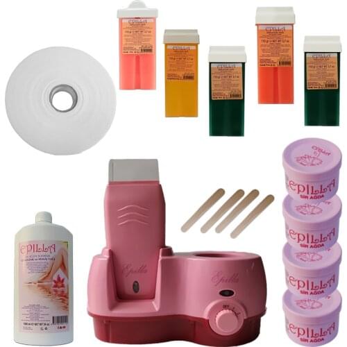 Roll On Wax Cartridge For Hair Removal Depilatory Warmer Heater Waxing Glaze Wax Super Set Hot For Women And For Men