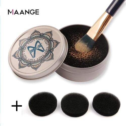 Makeup Brush Cleaner Sponge Remover Color Off Make up Brushes Cleaning Mat Box Powder Brush Washing Cosmetic Clean Kits gift