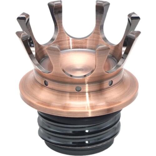 King Crown Style Gas Oil Cap Fuel Tank Cover for Sportster Softail