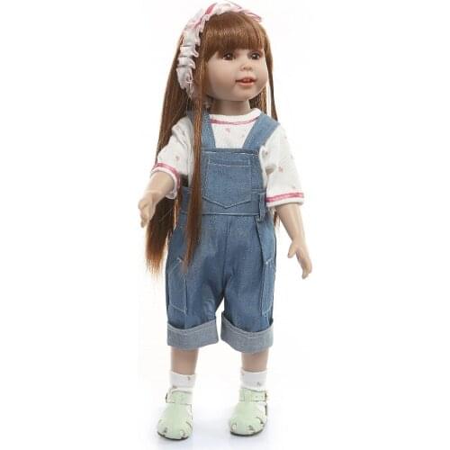 American princess doll Full vinyl body silicone baby dolls reborn best child gift bebes reborn menina bonecas 45cm