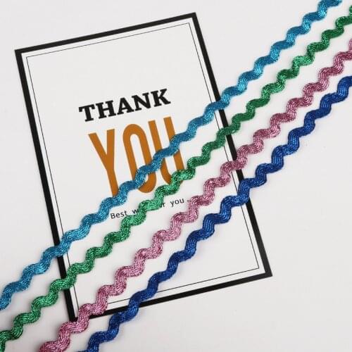 Hot Selling Fashion DIY Decoration Ribbon Metal Shiny Color For Wedding Party Dress Decoration 8mm Width Eight Color Selectable