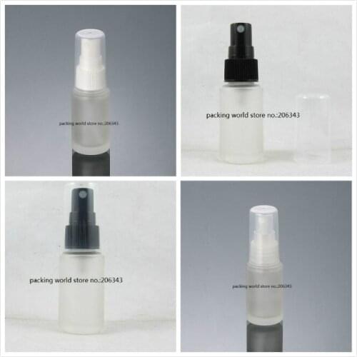 20ml frosted glass bottle with white/black/transparent spray pump for toner/water/mist sprayer/perfume/toilet cosmetic packing