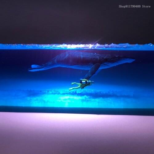 Marine life pure handmade shark diver creative glue dropping resin whale ornament car decoration home decor