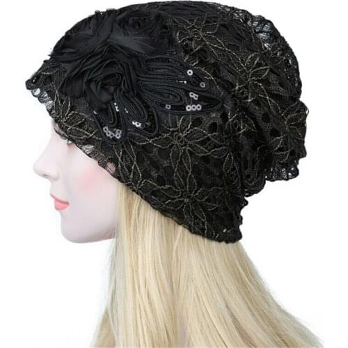 New Fashion Women Ladies Winter Lace Muslim Ruffle Cancer Chemo Hat Beanie Scarf Turban Head Wrap Cap Hat