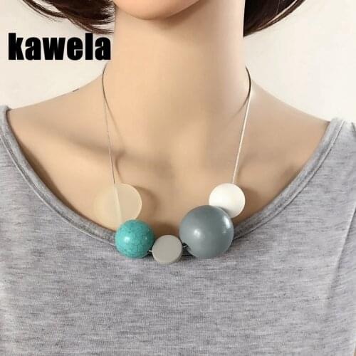 Sweet Cute Ball Charm Natural Stone Geometric Necklace