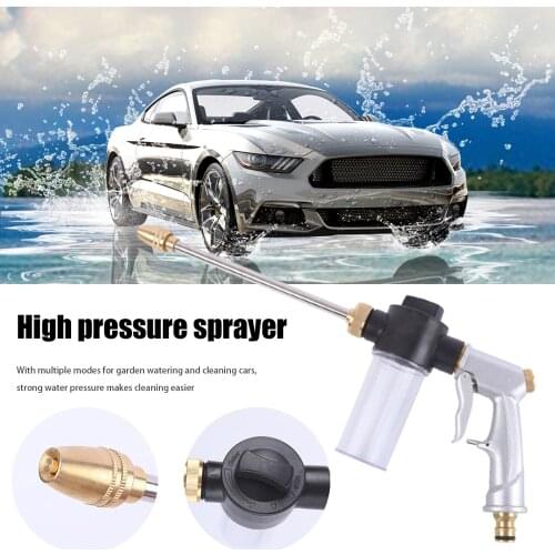 High Pressure Car Washer Water Spray Gun Adjustable Car Washer Cleaner Garden Hose Water Gun Sprinkler Foam Water Gun