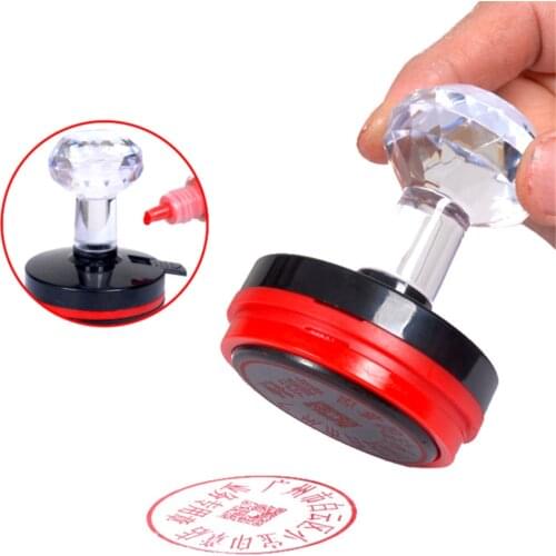 5pcs/set Blank Crystal Handle Ink Pad Photosensitive Seal Matching Materials DIY Stamp Ink Pad Office Printing Supplies