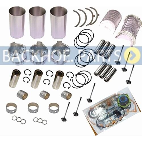 Overhaul Rebuild kit for Yanmar 3TN75-RJ 3TN75L 3TN75 Engine John Deere 855 856