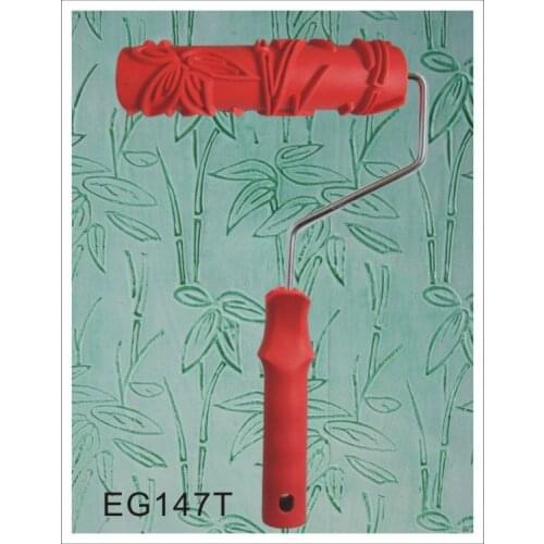 7" Rubber Roller Embossed Texture Pattern Paint Roller Home Decoration Paint Brush Background Wall Tool 7 Inch