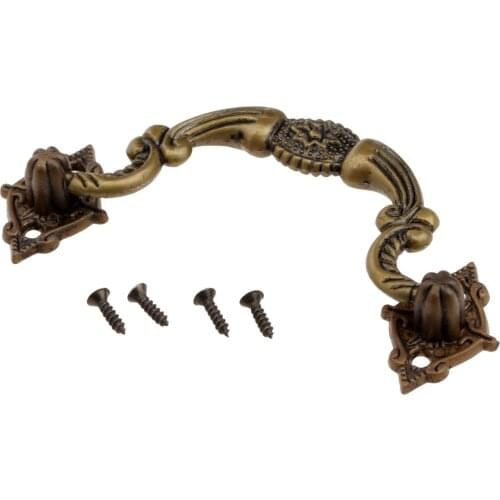 2pcs Pull Handle Plastic Knob Vintage Cabinet Door Knobs screws Cupboard Drawer Wardrobe Antique Bronze Furniture Hardware