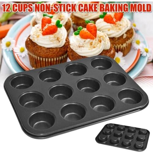 12 Cavity Silicone Cake Mold Muffin Cup Cake Bakeware Fondant Cupcake Muffin Mold Cookies Muffin Chocolate Mould Baking Tool SDF