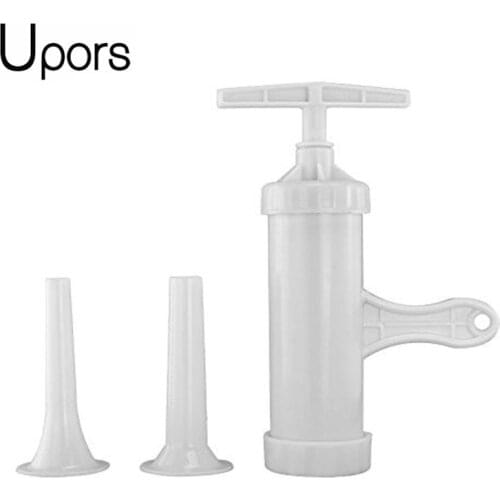 UPORS 3Pcs/Set Manual Sausage Maker With Sausage Filler Funnel Plastic Making Sausage Machine Food Grade Sausage Stuffer