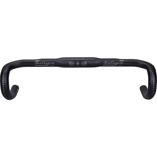 BALUGOE Carbon Bike Handlebar Road Bike Handlebar Cycling Handlebar Black UD Matt Carbon Bar Bike Accessories 31.8*440/420/400MM