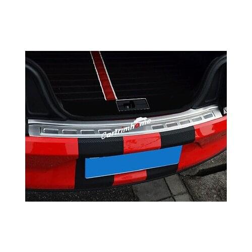 Outer Rear Bumper Protector Sill Plate Trim 1pcs for Ford Mustang 2015 2016 2017