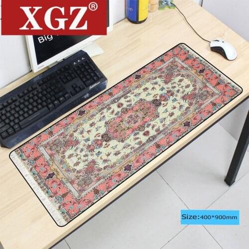 XGZ Persian Carpet Large Gaming Lock Edge Mouse Mat Keyboard Pad Desk Table for Computer Laptop Lol Gamer Mousepad