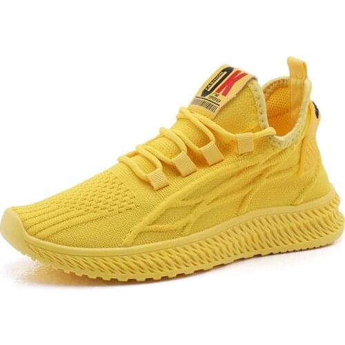 2021 Fashion Spring Female Sneakers Women Shoes Korean Mesh Yellow Ladies Shoes Woman Lace Up Red Black Casual Shoes Breathable