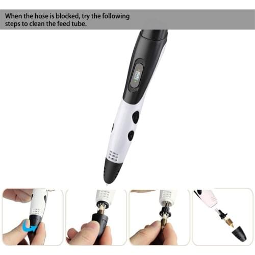 3D Pen LCD Display Show Temperature Speed Adjustable Replaceable Nozzle Compatible With ABS PLA