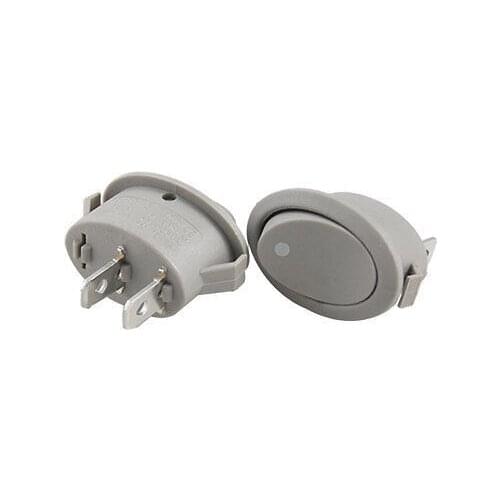 Free shipping!10 Pcs On/Off 2 Position SPST Oval Boat Rocker Switch 2 Pin 6A/250V 10A/125V AC