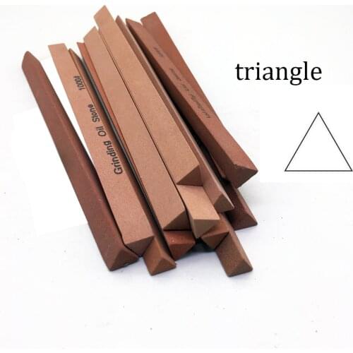 120#-1200# triangle oil stone strip Red corundum Knife whetstone 150*10mm