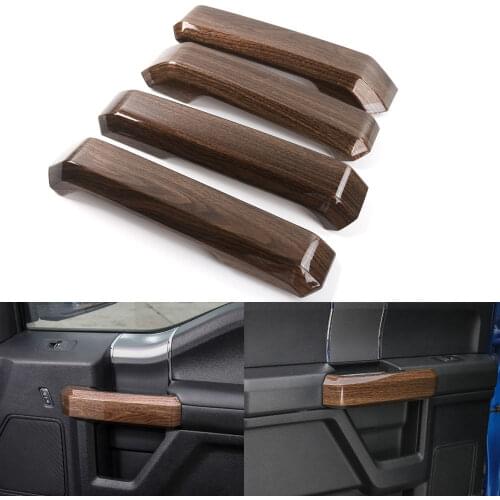 4Colors ABS Plastic 4pcs/set Car Inner Door Handle Bar Cover Trim Decoration Fit for Ford F150 2015+ Car Styling Accessories