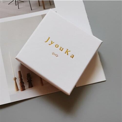 500PCS/lot - Custom White jewelry packaging boxes printed logo - personalized gift packaging boxes logo - Cardboard gift boxes