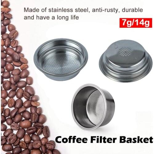 7g/14g Stainless Steel Coffee Machine Powder Tank Filter Porous Tea Coffee Filter Basket