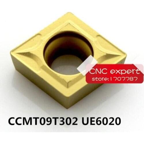 Free Shipping 10PCS cutting blade CCMT09T302/CCMT09T304/CCMT09T308 UE6020 Turning blade,Suitable for SCLCR/SCFCR Lathe tool
