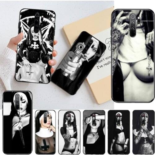 TOPCASHOP Sister Style Nun Sexy Girl Phone Case for Redmi 9A 8A 7 6 6A Note 9 8 8T Pro Max Redmi 9 K20 K30 Pro