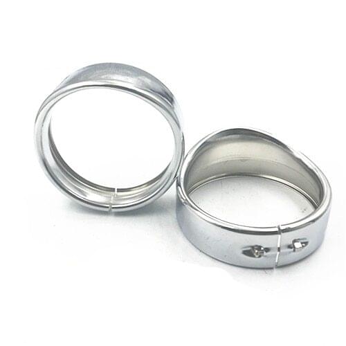 Black 4.5" Visor Style Auxiliary Lights Trim Ring Motorcycle For Harley Electra Glide FLHR