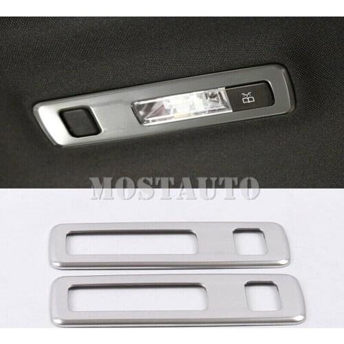 For Mercedes-Benz A-Class W177 2019 Silver Stainless Steel Rear Reading Light Cove Trim 2pcs Car Accessories Interior Car Decor