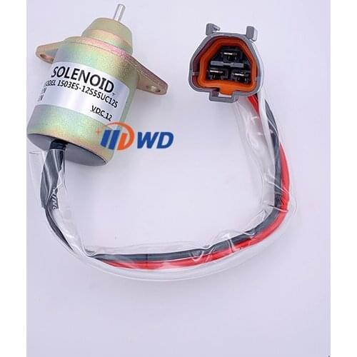Replacement 1503ES-12S5SUC12S 119233-77932 M810324 12V Stop Solenoid for Yanmar engine TB235 3TNV88-BPTB2 HYUNDAI R55-5
