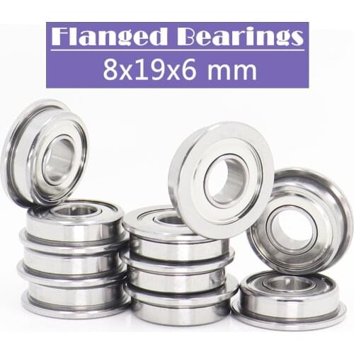 F698ZZ Bearing ABEC-5 (10PCS) 8*19*6 mm Flanged F698Z Ball Bearings F698 ZZ F619/8ZZ