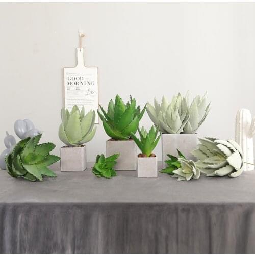 2019 new simulation planting eva succulent aloe vera home party office decoration fake flowers artificial size aloe succulent