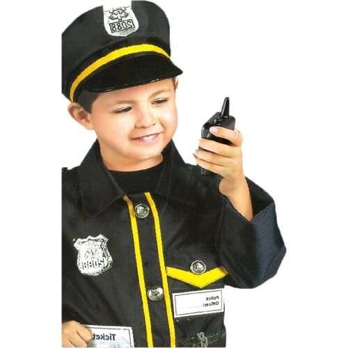 Career Cosplay Party Police Kids Cop Uniform Police Officer Outfits Halloween Occupational Boys Costume