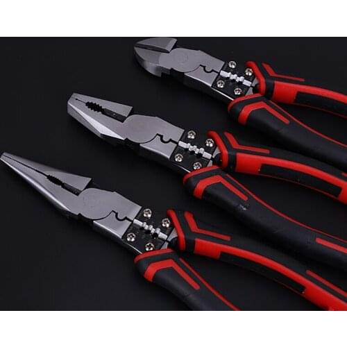 Combination Pliers Tools Wire Cutters Needle-nose Pliers Diagonal Pliers Multifunctional Stripping Crimping Tools Professional