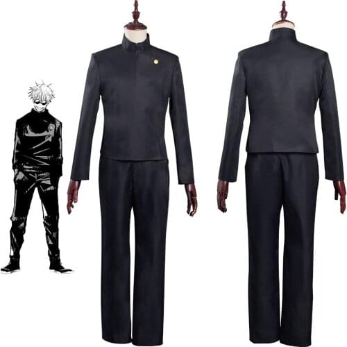 Anime Jujutsu Kaisen Gojo Satoru Cosplay Costume School Uniform Outfits Halloween Carnival Suit