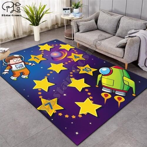 Crawling mat Fantasy fairy Cartoon Kids Play Mat Board Game mat map Large Carpet for Living Room Cartoon Planet Rugs Maze -10