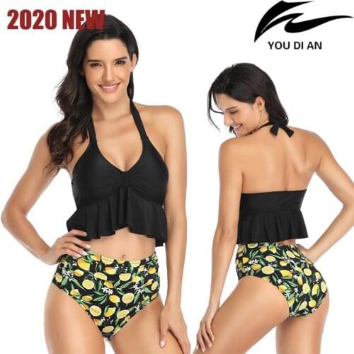 2020 bikini women bikinis sets wimwear plus size swimsuit high waist larges size swimming swim wear beachwear bathing suit