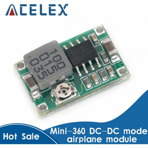 10PCS RC Airplane Module Mini 360 DC-DC Buck Converter Step Down Module 4.75V-23V to 1V-17V 17x11x3.8mm Mini360 New LM2596