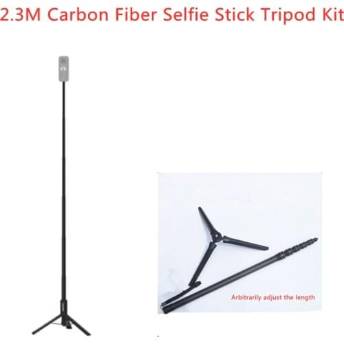 Insta360 One X2/R Adjustable Extra Long Carbon Fiber Stealth Selfie Stick Tripod for Gopro/Insta360 Action Camera Accessories