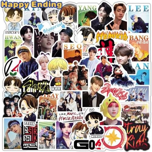 10/30/50Pcs straykids Korean Boys Team Sticker For Laptop Skateboard Luggage Refrigerator Phone Motorcycle cute Handsome sticker