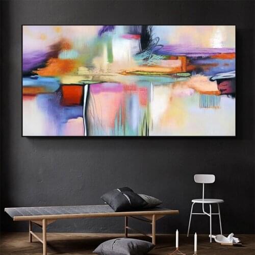 Wall Art Canvas Colorful Picture Abstract Oil Painting Modern Wall Picture For Living Room Bedroom Home Decor No Frame