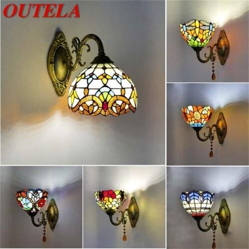 OUTELA Tiffany Wall Lights Sconces Contemporary LED Lamp Indoor Fixture For Home Bedroom Living Room