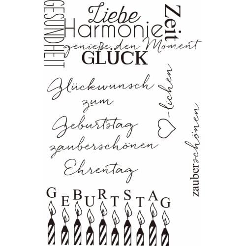 German Gluck Transparent Clear Silicone Stamp/Seal for DIY scrapbooking/photo album Decorative clear stamp A143
