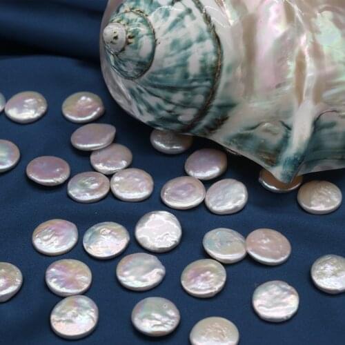 Non-porous Natural Freshwater Pearl Button Beads Special-shaped Pearl Loose Beads DIY Jewelry Making Womens Fashion Necklace