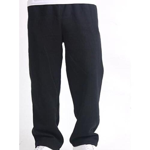Autumn winter pants men 7XL 6XL 5XL fleece Plus size warm men pants 4 colors