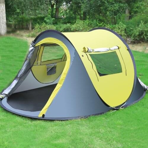 3-4 Person Automatic Pops Up Family Outdoor Camping Tent Easy Open Camp Tent Ultralight Instant Shade Portable Free Construction