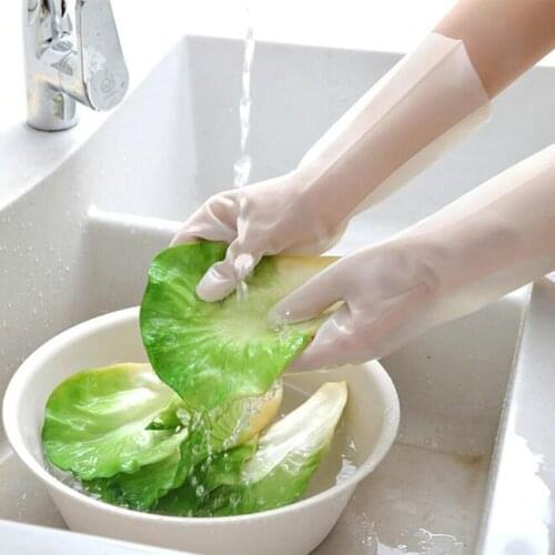 3 Pairs Of Anti-cut Waterproof Gloves For Household Kitchen Cleaning Tools Reusable Rubber Latex Dishwashing Gloves