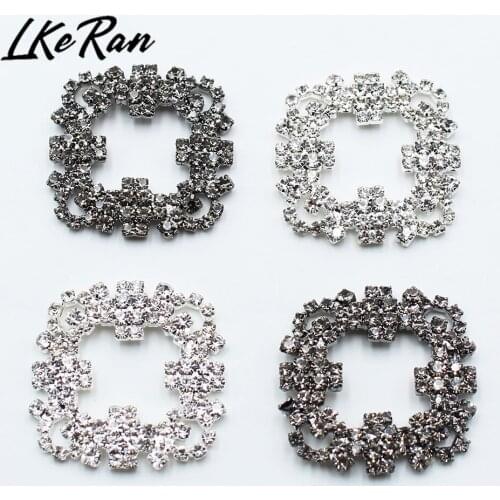 LKERAN 30MM 5Pcs NEW Silver Rhinestones Buttons Wedding Crafts Decorative Accessories For DIY Clothing